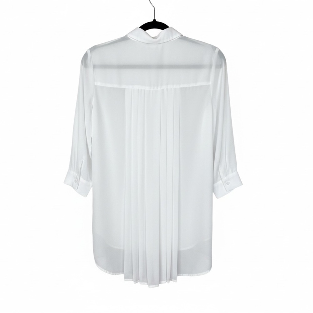 Joan Vass Studo Vintage Women’s Tuxedo shirt dress white Size Medium - Picture 2 of 11